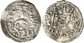 Medieval coins
POLSKA / POLAND / POLEN / SCHLESIEN

Bolesław IV Kędzierzawy (1146-1173). Denar 

Aw.: Książę z mieczem trzymanym poziomo siedzący...