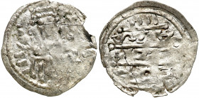 Medieval coins
POLSKA / POLAND / POLEN / SCHLESIEN

Bolesław IV Kędzierzawy (1146-1173). Denar - RARITY R5 

Aw.: Cesarz na tronie na wprost z li...