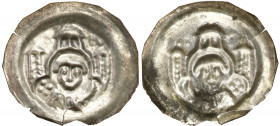 Medieval coins
POLSKA / POLAND / POLEN / SCHLESIEN

Leszek Biały. Brakteat - św. Szczepan – RARE 

Aw.: Popiersie św. Szczepana z atrybutami męcz...