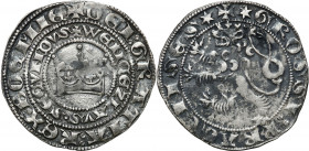 Medieval coins
POLSKA / POLAND / POLEN / SCHLESIEN

Polska/Czechy Wacław II (1300-1305). Grosz / Groschen praski, Kutna Hora 

Aw.: Korona, napis...