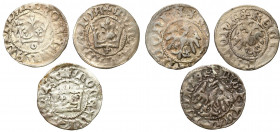 Medieval coins
POLSKA / POLAND / POLEN / SCHLESIEN

Władysław Jagiełło (1386–1434). Półgrosz, Krakow / Cracow, set 3 coins 

Władysław Jagiełło (...