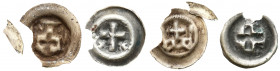 Teutonic Order
Teutonic Order

Zakon Krzyżacki. Brakteat 1287-1298 - Korona - Krzyż łaciński, set 2 pieces 

Oba ukruszone, patynaBRP Prusy T6.4,...