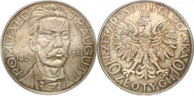 Poland II Republic
POLSKA / POLAND / POLEN / POLOGNE / POLSKO

II RP. 10 zlotych 1933 Traugutt 

Moneta w slabie PCG z notą MS61.&nbsp;Piękna pat...