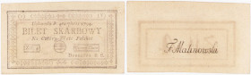 Polish banknotes 1794-1948
POLSKA / POLAND / POLEN / POLOGNE / POLSKO

Kosciuszko Insurrection. 4 zlote polskie 1794 seria 1 seria Y 

Widoczna d...