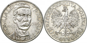 Poland II Republic
POLSKA / POLAND / POLEN / POLOGNE / POLSKO

II RP. 10 zlotych 1933 Traugutt 

Ryski w polu, resztki połysku, ale moneta przyzw...
