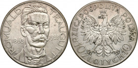 Poland II Republic
POLSKA / POLAND / POLEN / POLOGNE / POLSKO

II RP. 10 zlotych 1933 Traugutt 

Delikatne ryski w tle, dobre detale.Parchimowicz...