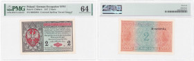 Polish banknotes 1794-1948
POLSKA / POLAND / POLEN / POLOGNE / POLSKO

2 marki polskie 1916, Generał, seria B - BEAUTIFUL - PMG 64 

Egzemplarz w...