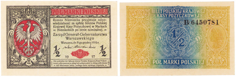 Polish banknotes 1794-1948
POLSKA / POLAND / POLEN / POLOGNE / POLSKO

1/2 ma...