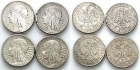 Poland II Republic
POLSKA / POLAND / POLEN / POLOGNE / POLSKO

II RP. 10 zlotych 1932-1933 głowa kobiety, set 4 coins 

Obiegowe egzemplarze.Parc...