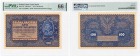 Polish banknotes 1794-1948
POLSKA / POLAND / POLEN / POLOGNE / POLSKO

100 marek (mark) polskich 1919 seria IJ-L, PMG 66 EPQ - BEAUTIFUL 

Wyśmie...