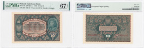 Polish banknotes 1794-1948
POLSKA / POLAND / POLEN / POLOGNE / POLSKO

10 marek (mark) polskich 1919 seria II-FG, PMG 67 EPQ – BEAUTIFUL 

Egzemp...