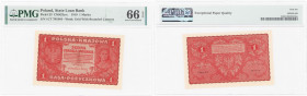 Polish banknotes 1794-1948
POLSKA / POLAND / POLEN / POLOGNE / POLSKO

1 marka polska 1919, seria I-CT, PMG 66 EPQ - BEAUTIFUL 

Egzemplarz w gra...