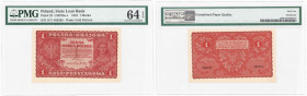 Polish banknotes 1794-1948
POLSKA / POLAND / POLEN / POLOGNE / POLSKO

1 marka polska 1919 seria I-CV, PMG 64 EPQ 

Egzemplarz w gradingu PMG doc...