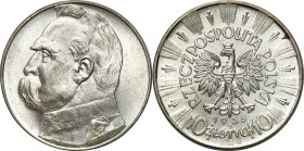 Poland II Republic
POLSKA / POLAND / POLEN / POLOGNE / POLSKO

II RP. 10 zlotych 1935 Piłsudski 

Pięknie zachowana moneta z blaskiem menniczym.M...