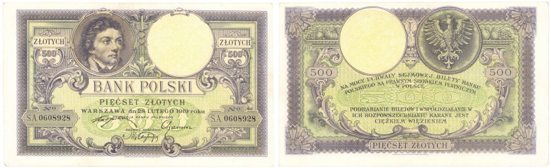 Polish banknotes 1794-1948
POLSKA / POLAND / POLEN / POLOGNE / POLSKO

500 zl...