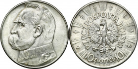 Poland II Republic
POLSKA / POLAND / POLEN / POLOGNE / POLSKO

II RP. 10 zlotych 1936 Piłsudski 

Delikatna patyna.Parchimowicz 124c

Details: ...