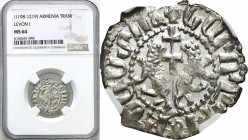 Medieval coins WORLD
GERMANY / ENGLAND / CZECH / GERMAN

Armenia, Levon I (1198-1219). Tram NGC MS64 - BEAUTIFUL 

Aw.: : Król w majestacie, dook...