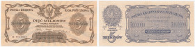 Polish banknotes 1794-1948
POLSKA / POLAND / POLEN / POLOGNE / POLSKO

5.000.000 marek (mark) polskich 1923 seria B, RARITY R5 – BEAUTIFUL 

Pięk...