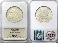 Poland II Republic
POLSKA / POLAND / POLEN / POLOGNE / POLSKO

II RP. 10 zlotych 1938 Piłsudski - RARE DATE - PRETTY GCN MS63 

Menniczej świeżoś...