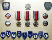FALERY: Orders, badges, decorations
POLSKA / POLAND / POLEN / POLSKO / RUSSIA / LVIV

Police badges and eagles, set of 19 - modern 

Bardzo dobry...