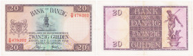 Polish banknotes 1794-1948
POLSKA / POLAND / POLEN / POLOGNE / POLSKO

Wolne Miasto Gdańsk. 20 guldenów 1932, seria CB - RARE 

Bardzo rzadki ban...