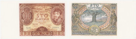 Polish banknotes 1794-1948
POLSKA / POLAND / POLEN / POLOGNE / POLSKO

100 zlotych 1934 seria BO 

Znak wodny w postaci “+X+”.Niewielkie zagniece...