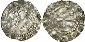 Medieval coins WORLD
GERMANY / ENGLAND / CZECH / GERMAN

Germany, Saxony - Dortmund. Henry II (1002-1024). Denarius 

Aw.: Popiersie władcy w lew...