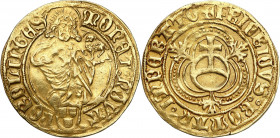 Medieval coins WORLD
GERMANY / ENGLAND / CZECH / GERMAN

Germany. Frederick III (1491 - 1492). Floren, Nordlingen 

Resztki połysku menniczego, d...