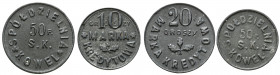 Coins of military cooperatives
POLSKA / POLAND / POLEN / POLSKO

Kowel - 10 i 20 groszy Spółdzielnia 50 pułku Strzelców Kresowych 

10 groszy sta...