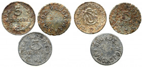 Coins of military cooperatives
POLSKA / POLAND / POLEN / POLSKO

Modlin, 2 x uniwersalne - 5 groszy, Spółdzielnia Wojskowa, zestaw 3 monet 

- 5 ...