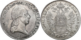 Austria
Austria, Francis II (17921835). Thaler (Kronentaler) 1819 A, Vienna - NO 

Patyna, kilka rysek w polu na awersie. Ładny egzemplarz.Herinek ...