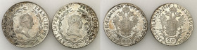 Austria
Austria, Francis II (1792-1835). 20 cutters 1818 B - Kremnica, 1819 A - Vienna 

Bardzo ładnie zachowane egzemplarze, niewielki justunek.He...