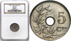 Belgium
Belgium, 5 Cent 1905 NGC MS65 (2 MAX) - BEAUTIFUL 

Mennicza moneta w slabie NGC z drugą najwyższą notą, tylko jeden egzemplarz został ocen...