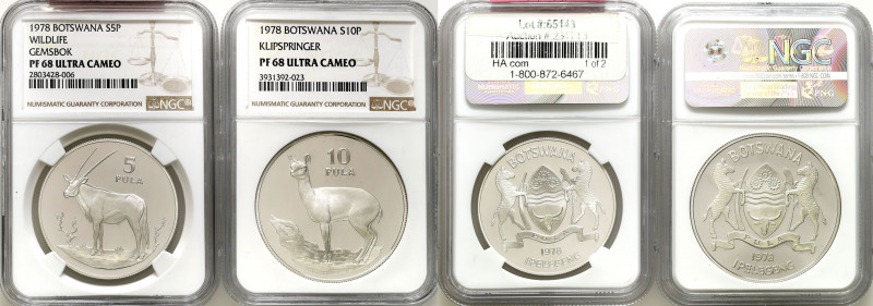 Botswana
Botswana. 5th and 10th pool 1978 NGC PF68 ULTRA CAMEO 

Piękne, menn...