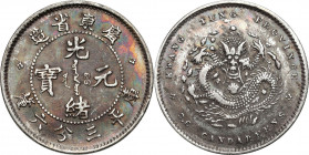 China
China, Kwangtung. 3.6 Candareens (5 cents) (1891-1905) 

Kolorowa patyna. Bardzo ładnie zachowane.L&M 137; Kann 30; KM Y 199

Details: 1,34...