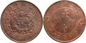 China
China, Hsuan Tung (1909-1911). 20 cash 1909, Tientsin 

Bardzo ładnie zachowane.KM Y 21

Details: 11,05 g Ag 
Condition: 2 (EF)