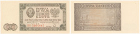 Polish banknotes 1794-1948
POLSKA / POLAND / POLEN / POLOGNE / POLSKO

2 zlote 1948 seria BR 

Pięknie zachowany.Lucow 1241 (R2); Miłczak 134c
...