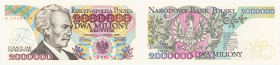 Banknotes of the Polish People Republic
POLSKA / POLAND / POLEN / POLOGNE / POLSKO

2.000.000 zlotych 1992 seria A - z błędem KONSTYTUCYJY 

Wari...