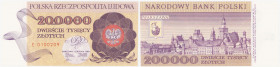 Banknotes of the Polish People Republic
POLSKA / POLAND / POLEN / POLOGNE / POLSKO

200.000 zlotych 1989 seria E 

Wyśmienicie zachowany.Lucow 15...