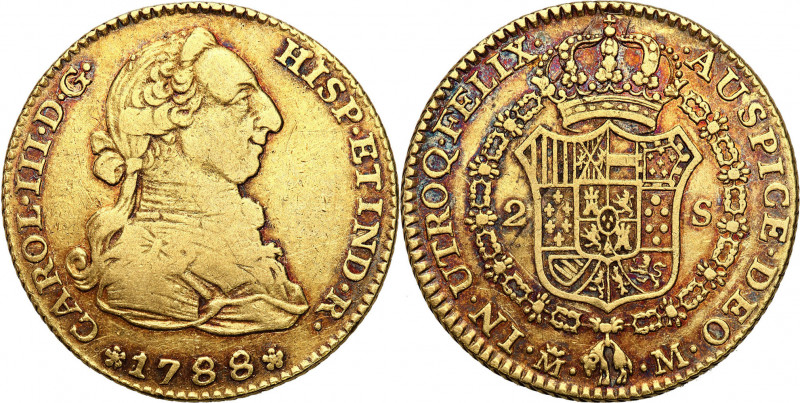 Spain
Spain. Carlos III (1759-1788). 2 Escudos 1788 M, Madrid 

Poprawny egze...