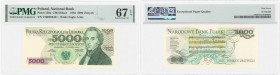 Banknotes of the Polish People Republic
POLSKA / POLAND / POLEN / POLOGNE / POLSKO

5.000 zlotych 1982 seria CM, PMG 67 EPQ 

Rzadsza pozycja w t...
