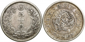 Japan
Japan. 50 Dream 1905 

Patyna.KM 25

Details: 13,35 g Ag 
Condition: 3+ (VF+)