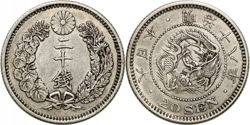 Japan
Japan. 20 Dream 1885 

Patyna.KM 24

Details: 5,40 g Ag 
Condition: ...