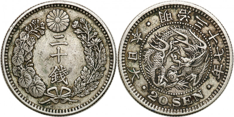 Japan
Japan. 20 Dream 1904 

Patyna.KM 24

Details: 5,40 g Ag 
Condition: ...