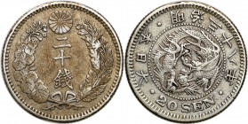 Japan
Japan. 20 Dream 1905 

Patyna.KM 24

Details: 5,30 g Ag 
Condition: 3 (VF)
