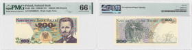 Banknotes of the Polish People Republic
POLSKA / POLAND / POLEN / POLOGNE / POLSKO

200 zlotych 1986 seria DF, PMG 66 EPQ 

Wyśmienicie zachowany...
