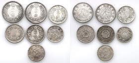 Japan
Japan. 10 and 20 dream, set of 7 coins - different years 

Różne lata. Łącznie w zestawie 7 monet.

Details: Ag 
Condition: 3 (VF)