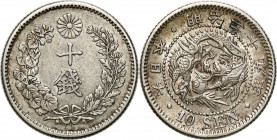Japan
Japan. 10 Dream 1896 

Patyna.KM 23

Details: 2,69 g Ag 
Condition: 3+ (VF+)