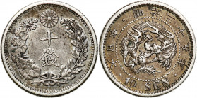 Japan
Japan. 10 Dream 1900 

Patyna.KM 23

Details: 2,69 g Ag 
Condition: 2- (EF-)