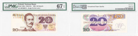Banknotes of the Polish People Republic
POLSKA / POLAND / POLEN / POLOGNE / POLSKO

20 zlotych 1982 seria B, PMG 67 EPQ 

Egzemplarz w gradingu P...